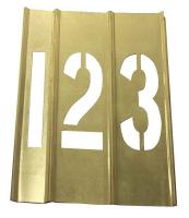 20Y515 Brass Stencils, 15 Piece Number, 6 In