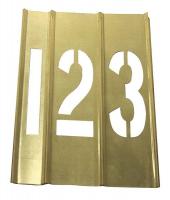 20Y516 Brass Stencils, 15 Piece Number, 1 1/2 In