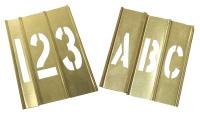 20Y518 Stencil Kit 46 Piece 1 In Brass