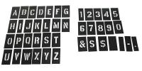 20Y523 STENCIL NUMB &amp; LTR KIT 1In PLASTIC 138PCS