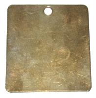 20Y527 Blank Tag Square 2 In Brass, PK25