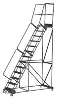 20Y795 Rolling Ladder, Steel, 130 In.H