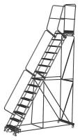 20Y797 Rolling Ladder, Steel, 150 In.H