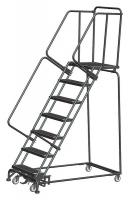 20Y799 Rolling Ladder, Steel, 70 In.H