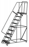 20Y801 Rolling Ladder, Steel, 90 In.H