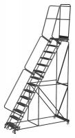 20Y804 Rolling Ladder, Steel, 140 In.H