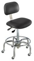 20Y842 Chair, Class 1000 Clean, Vinyl, Black