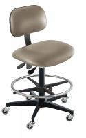 20Y847 Industrial Chair, Economical, Vinyl, Gray
