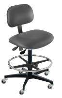 20Y848 Industrial Chair, Economical, Vinyl, Black