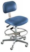 20Y851 Chair, Class 100 Clean, Vinyl, Blue