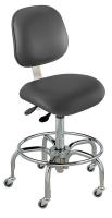 20Y856 Ergo Chair, Class 1000 Clean, Vinyl, Black