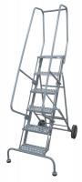 20Z287 Rolling Ladder, Hndrl, Platfm 90 In H