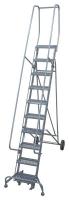 20Z291 Rolling Ladder, Hndrl, Pltfm 110 In H