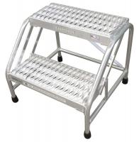 20Z505 Step Stand, 20 In H, 500 lb., Aluminum