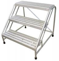 20Z507 Step Stand, 30 In H, 500 lb., Aluminum
