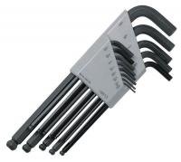 21A185 Hex Key Set, Ball End, SAE, L-Shaped, 13 Pc
