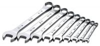 21A240 Combo Wrench Set, Chrome, 1/4-3/4 in., 9 Pc