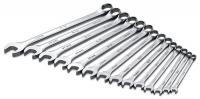 21A245 Combo Wrench Set, Long, Chrome, 6-19mm, 14Pc