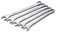 21A248 Combo Wrench Set, Long, Chrome, 20-24mm, 5Pc