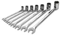 21A255 Combo Wrench Set, Flexible, 3/8-3/4 in, 7Pc
