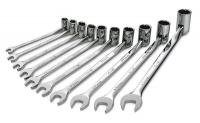 21A256 Combo Wrench Set, Flexible, 10-19mm, 10 Pc
