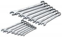 21A262 Combo Wrench Set, Chrome, 6-19mm, 14 Pc