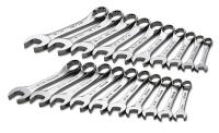 21A270 Combo Wrench Set, 3/8-15/16, 10-19mm, 20 Pc