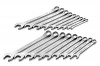 21A271 Combo Wrench Set, 1/4-3/4, 10-18mm, 18 Pc