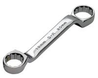 21A428 Box End Wrench, Short Deep, 6 Pts, 17 x19mm