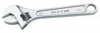 21A455 Adjustable Wrench, 10 in., Chrome, Plain