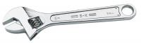 21A457 Adjustable Wrench, 15 in., Chrome, Plain