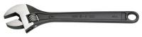 21A463 Adjustable Wrench, 12-1/4 in., Black, Plain