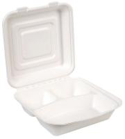 21AM91 Container, 9 In, 3 Compartment, White, PK250