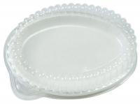 21AN10 Platter Dome Lid, 7 In, Clear, PK250