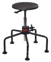 21C512 Round Stool, Black, 17 to 35"