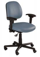 21D004 Task Stool w/Arms, Desk-Height, Blue
