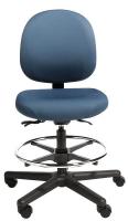 21D016 Intensive Task Chair, Mid-Height, Blue