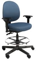 21D019 Intensive Task Chair w/Arms, Mid-Ht, Blue