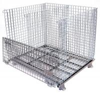 21D080 Wire Mesh Container w/Dvdr, 34Hx40Wx32D