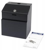 21D192 Suggestion Box, Steel, Black