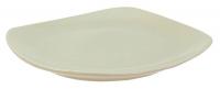 21D276 Square Plate, 10 In., Dover White, PK 12