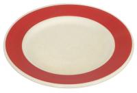 21D836 Plate, 6-3/4 In., White/Red, PK 36