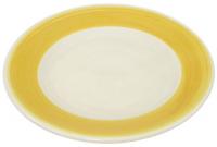 21D837 Plate, 6-3/4 In., White/Yellow, PK 36
