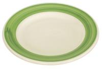 21D850 Plate, 9 In., White/Green, PK 24