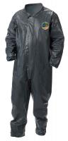 21DN78 Collared Chem-Resist Coverall, Gray, 3XL