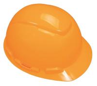 21E367 Hard Hat, 4 pt Pinlock, HDPE, Bright Org