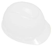 21E371 Hard Hat, 4 pt Ratchet, HDPE, White