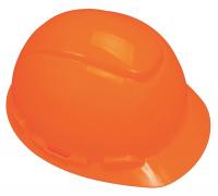 21E376 Hard Hat, 4 pt Ratchet, HDPE, Orange
