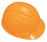 21E377 Hard Hat, 4 pt Ratchet, HDPE, Bright Org