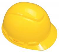 21E382 Hard Hat, Vented, 4 pt Ratchet, Yellow